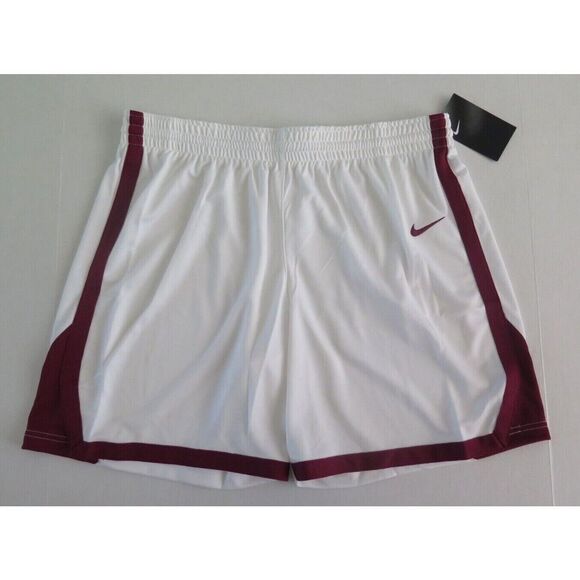 Nike AV2251 104 Women's Sz XL White/Team Cardinal Red Basketball Practice Shorts - Picture 1 of 4